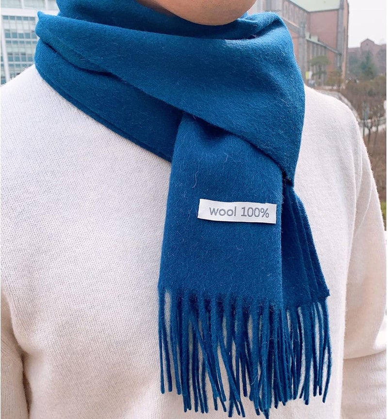 linişte 100% Wool Scarf - Men and Women Winter Warm Soft Luxurious Solid Colors Gift Box - Image 4